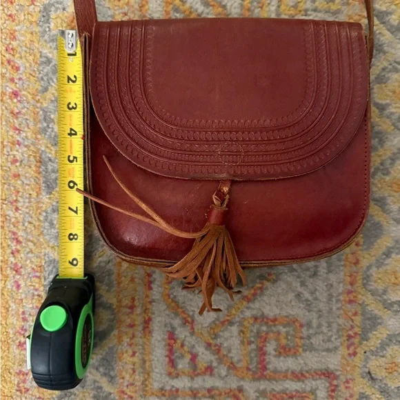 LUCKY BRAND Vintage Genuine Leather Crossbody Saddle Bag - Picture 5 of 8